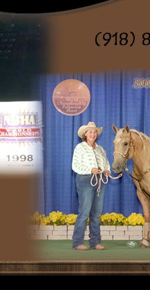 Mary and LR Frenchmans Gift "Snickers" top 5 Palomino World Show